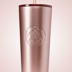 NWT Starbucks Rose Gold Stainless Steel Tumbler Glitter Rare 2019
